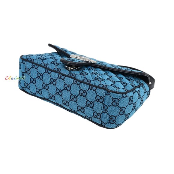 Gucci GG Marmont Multicolor Canvas Shoulder Bag - Picture 4 of 10